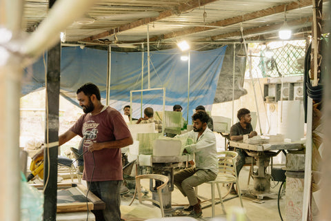 Inside the workshop